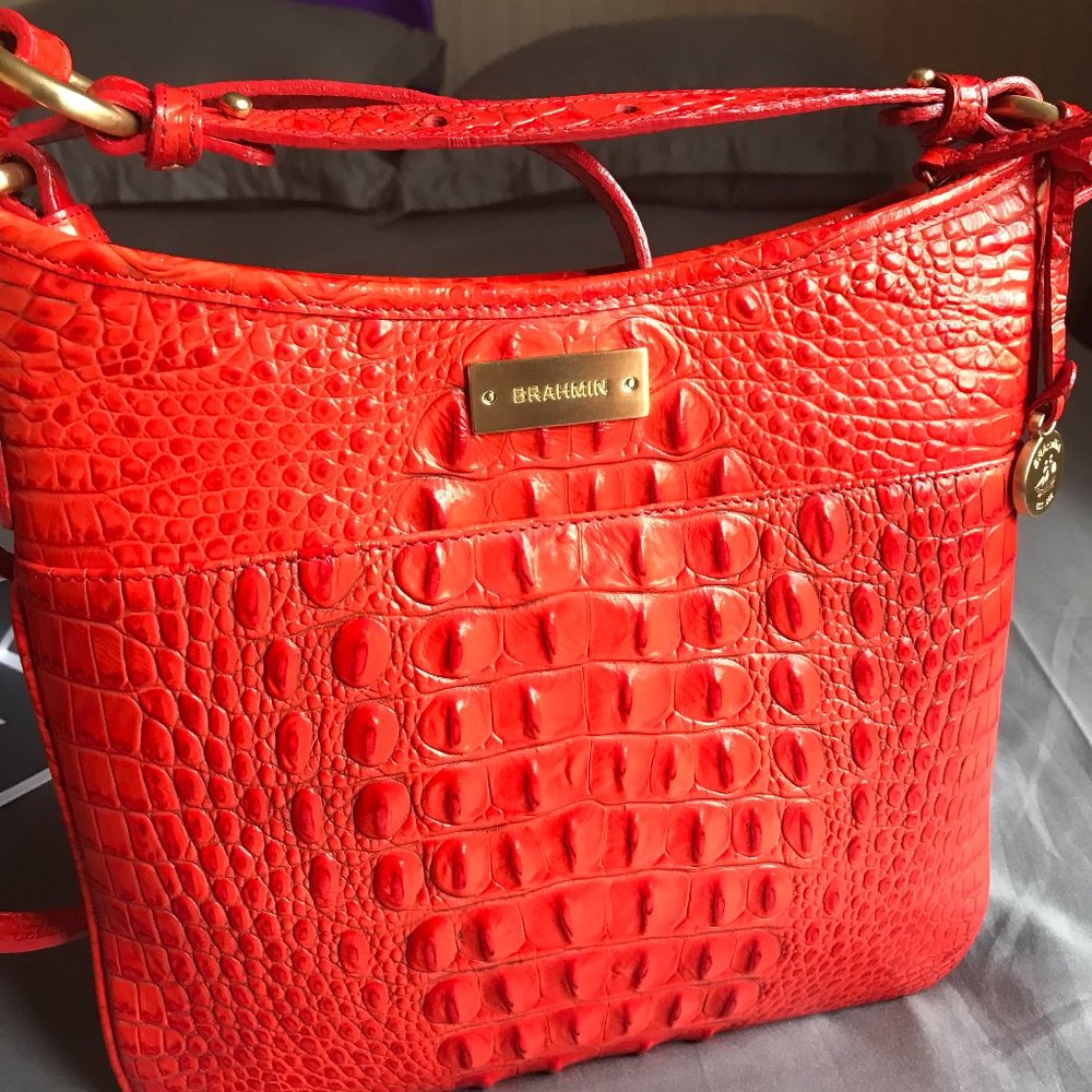 BRAHMIN JODY SALSA MELBOURNE LEATHER CROSSBODY NWOT